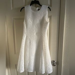 White DNKY floral dress